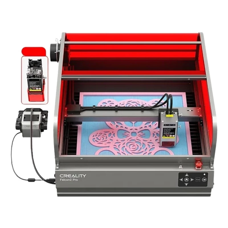Grabador Láser Creality Falcon2 Pro 40W+1,6W Máquina de Corte y Grabado con cámara integrada