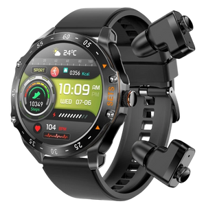 EIGIIS T95C Negro con Correa de Silicona y Auriculares