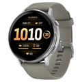 Garmin Venu 4 45 mm Plata con Correa de silicona gris Linterna LED integrada - Reloj Inteligente