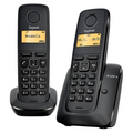 Gigaset A170 Duo Teléfono DECT/analógico Identificador de llamadas Negro