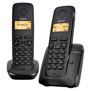 Gigaset A170 Duo Teléfono DECT/analógico Identificador de llamadas Negro