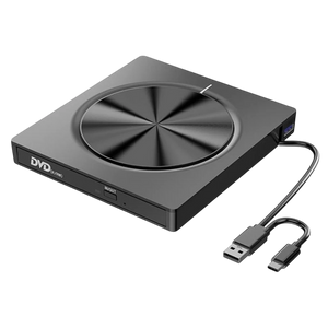 Grabadora de CD/DVD Externa 8 en 1 con USB-C/A/MicroSD