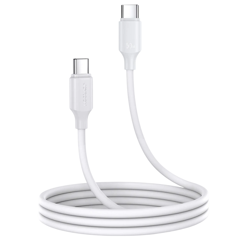 Joyroom Cable USB‑C a USB‑C 60 W Carga Rápida 1 m, Blanco