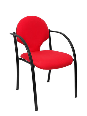 Pack 2 sillas Hellin chasis negro aran rojo