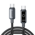 Joyroom Cable Intelligent Power‑Off 100 W USB‑C a USB‑C 1,2 m, Negro