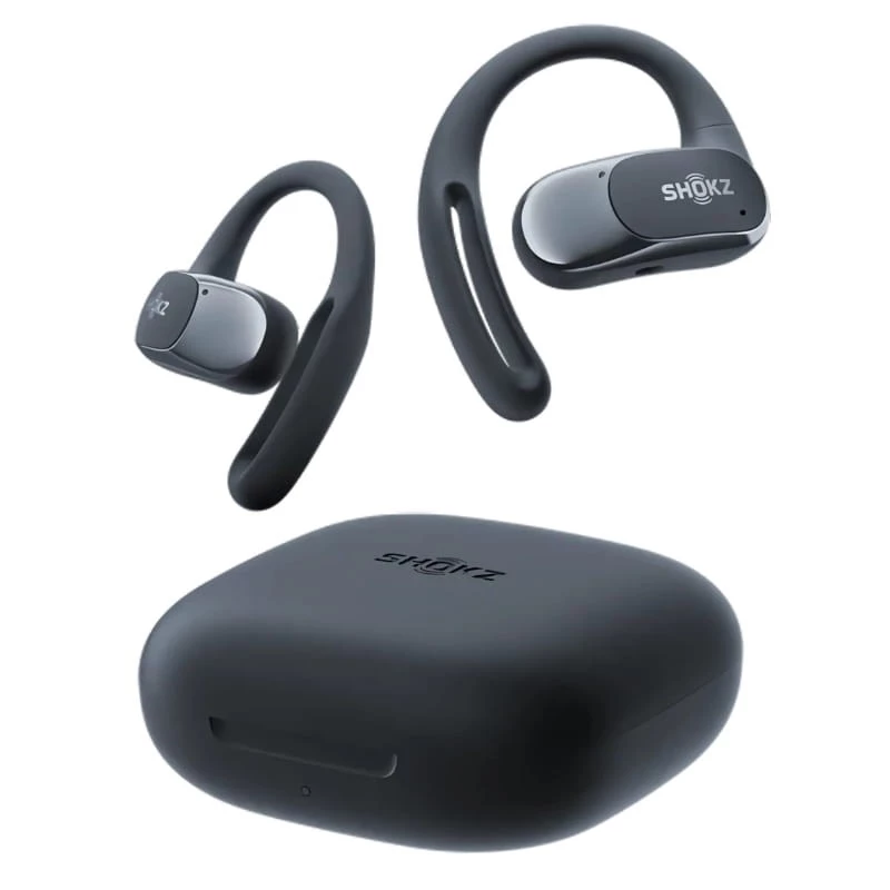 Shokz OpenFit Air Negro Open-Ear Bluetooth 5.2 IP54 Multipunto Auriculares inalámbricos