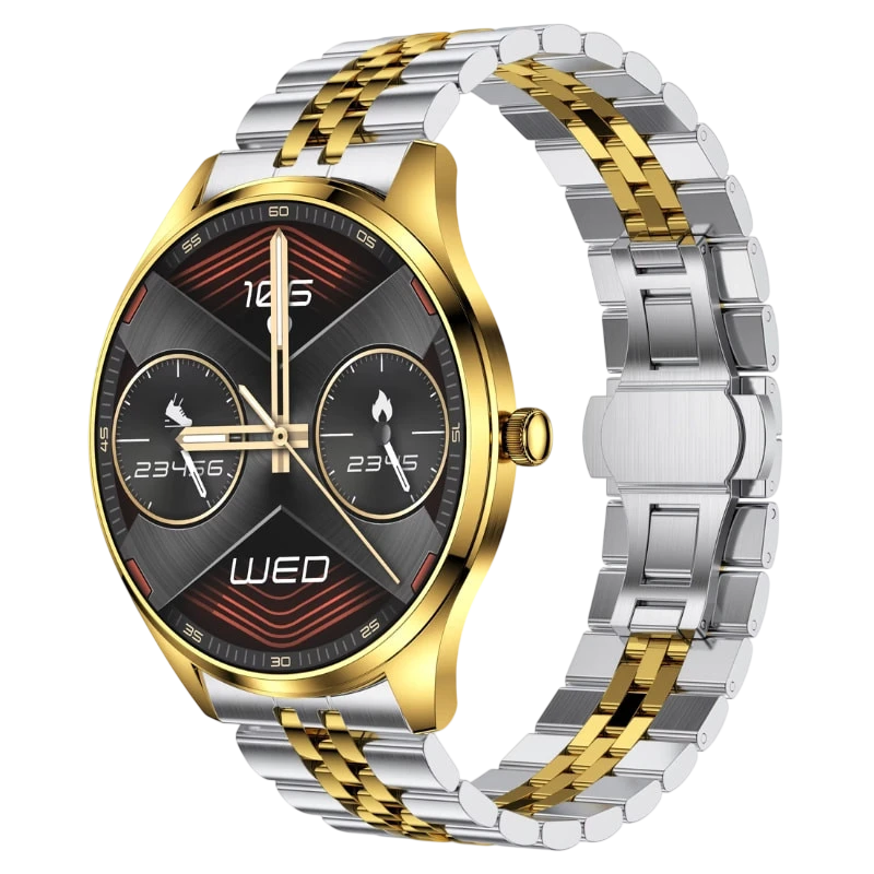 TN99 Smartwatch con Correa Metal Dorado IP67 Llamadas Bluetooth