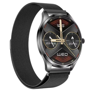 TN99 Smartwatch con Correa Milanesa Negro Pantalla AMOLED 1,43 pulgadas