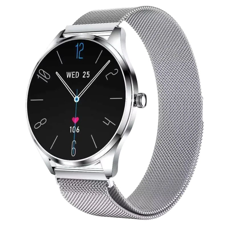 TN99 Smartwatch con Correa Milanesa Plata Llamadas BT