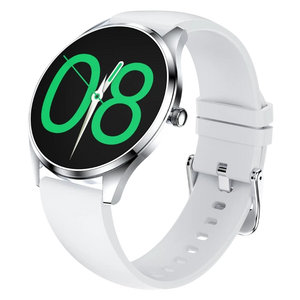 TN99 Smartwatch con Correa de Silicona Plata Monitoreo de Frecuencia Cardíaca