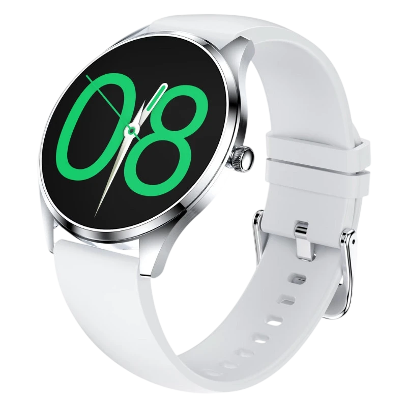 TN99 Smartwatch con Correa de Silicona Plata Monitoreo de Frecuencia Cardíaca