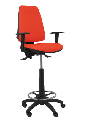 Taburete Elche S bali naranja oscuro brazos regulables