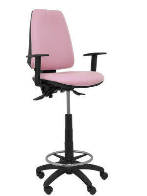 Taburete Elche S bali rosa brazos regulables