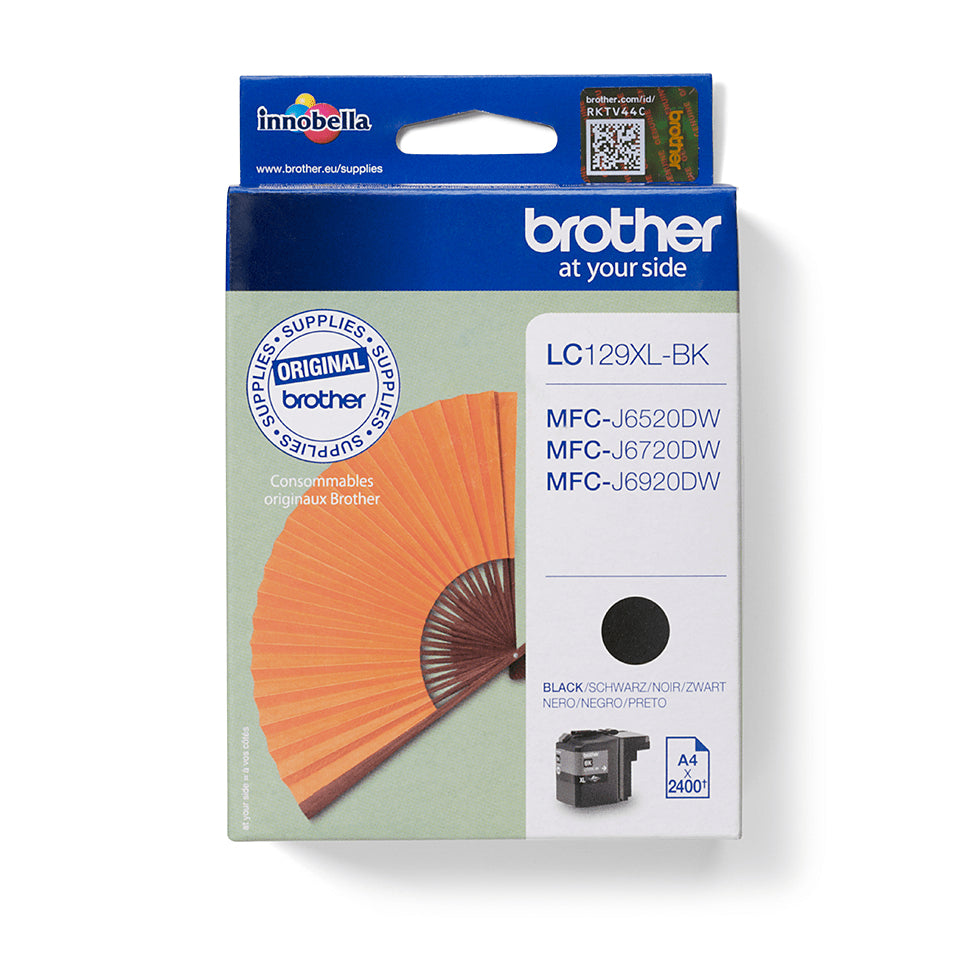 LC129XLBK cartucho de tinta 1 pieza(s) Original Alto rendimiento (XL) Negro