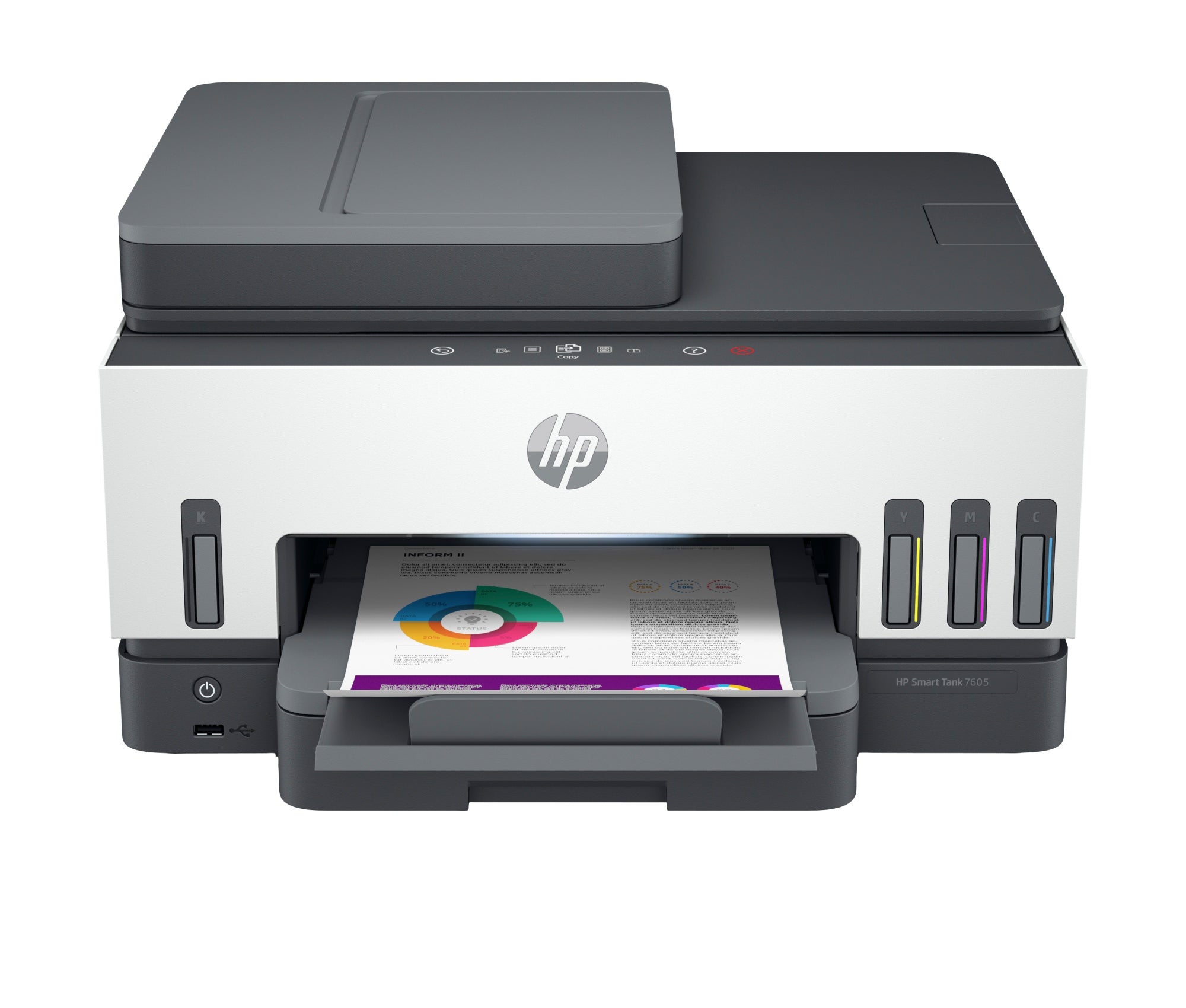 Smart Tank 7605 Inalámbrico All-in-One Color Impresora, Impresión a doble cara  Copiadora y escáner