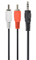 2.5m, 3.5mm/2xRCA, M/M cable de audio 2,5 m 3,5mm Negro, Rojo, Blanco