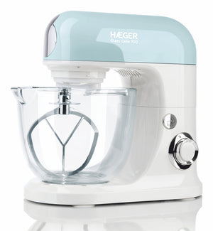 Glass Cake 700 Batidora de varillas 700 W Color aguamarina, Blanco