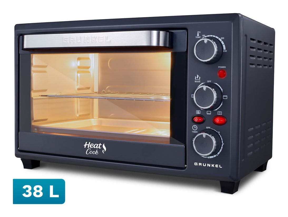 HR-38PRO horno 38 L 2000 W Negro, Acero