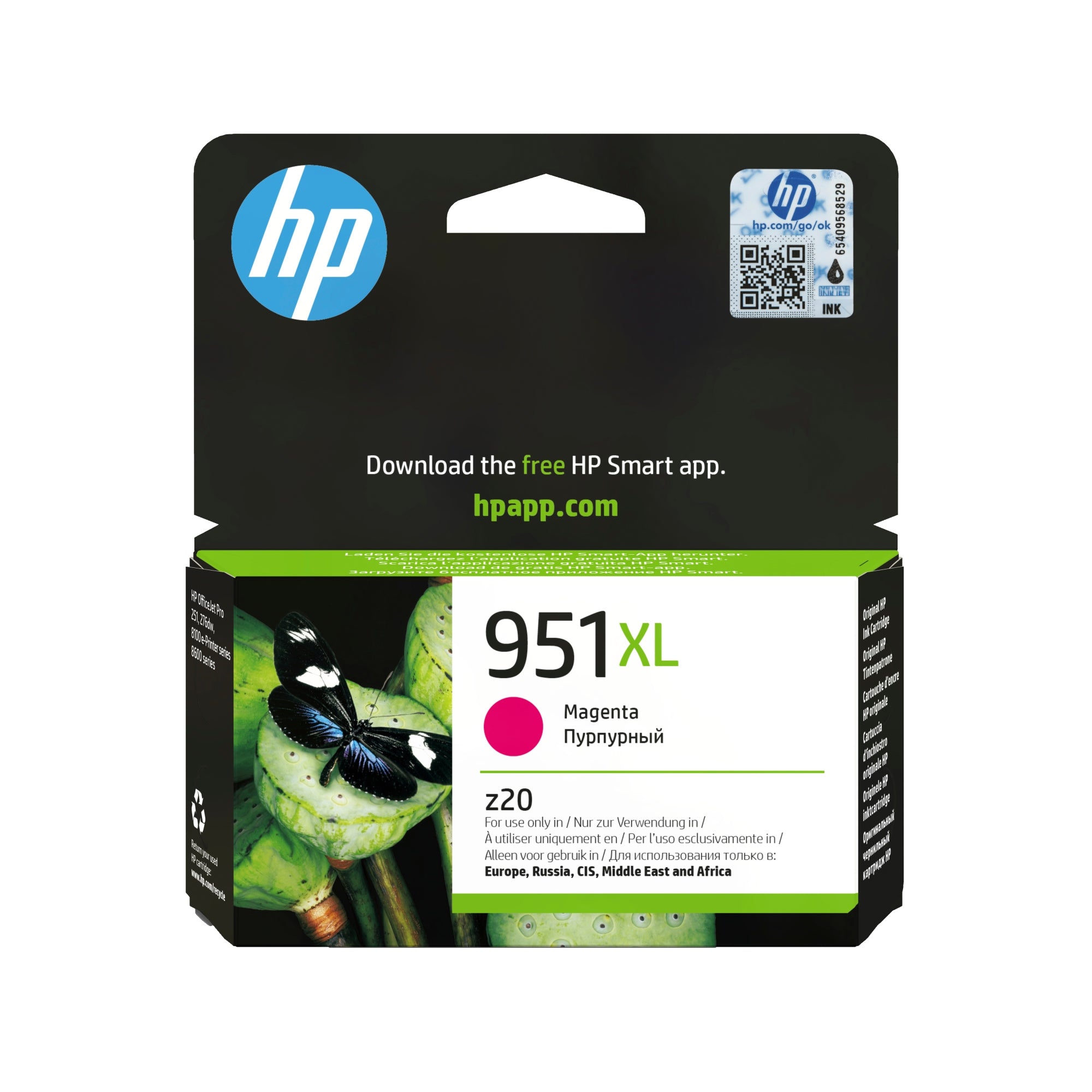 Cartucho de tinta original 951XL de alta capacidad magenta