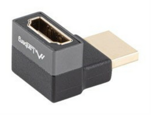 Lanberg AD-HDMI-08 adaptador de cable de vídeo HDMI tipo A (Estándar) Negro, Plata
