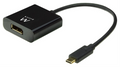 Ewent EW9825 adaptador de cable de vídeo 0,15 m USB Tipo C DisplayPort Negro