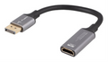 Lanberg AD-DP-HD-02 adaptador de cable de vídeo 0,2 m DisplayPort HDMI Plata