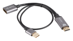 Lanberg AD-HD-DP-02 adaptador de cable de vídeo 0,2 m HDMI tipo A (Estándar) DisplayPort Plata