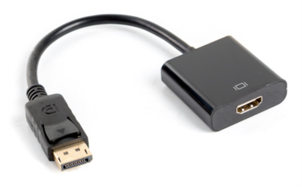 Lanberg AD-0009-BK adaptador de cable de vídeo 0,1 m DisplayPort HDMI tipo A (Estándar) Negro