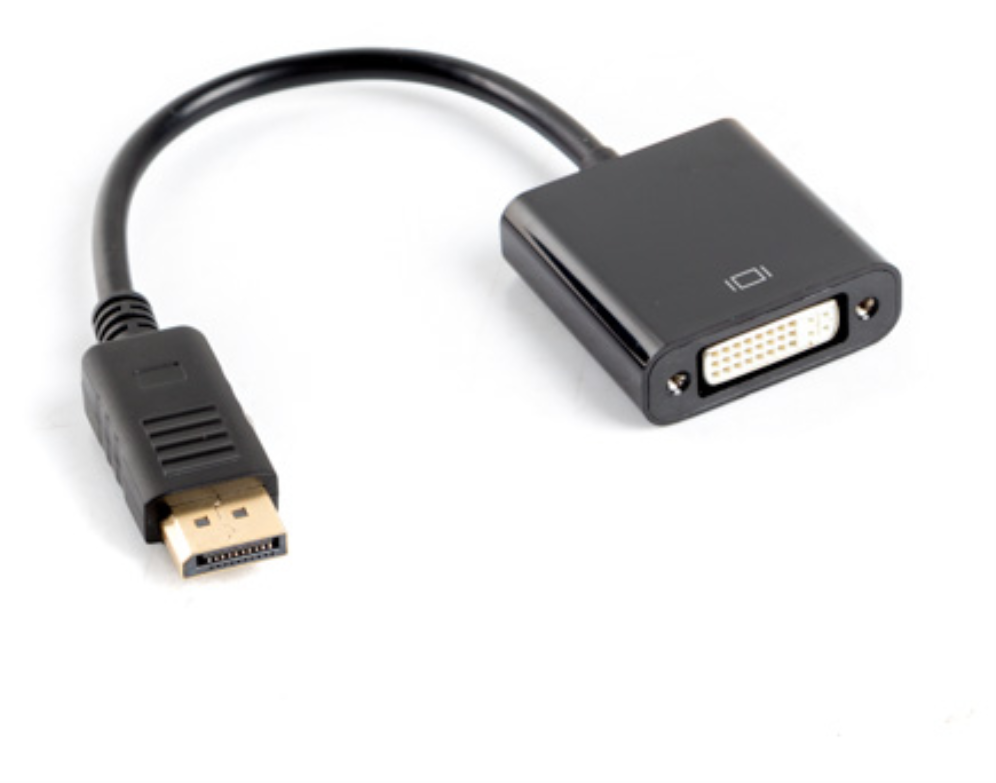 Lanberg AD-0007-BK adaptador de cable de vídeo 0,1 m DisplayPort DVI-D Negro