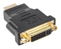 Lanberg AD-0014-BK cambiador de género para cable HDMI DVI-D (F) (24 + 5) Negro