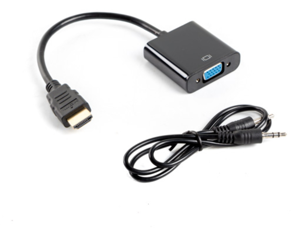 Lanberg AD-0017-BK adaptador de cable de vídeo 0,2 m VGA (D-Sub) HDMI tipo A (Estándar) Negro