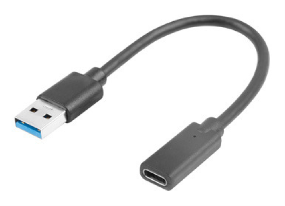 Lanberg AD-UC-UA-03 cable USB USB 3.2 Gen 1 (3.1 Gen 1) 0,15 m USB type A USB Tipo C Negro