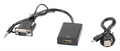 Lanberg AD-0021-BK adaptador de cable de vídeo 0,2 m HDMI tipo A (Estándar) VGA (D-Sub) Negro