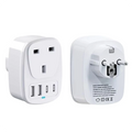 Adaptador de viaje EU a UK 2x USB 2x USB-C