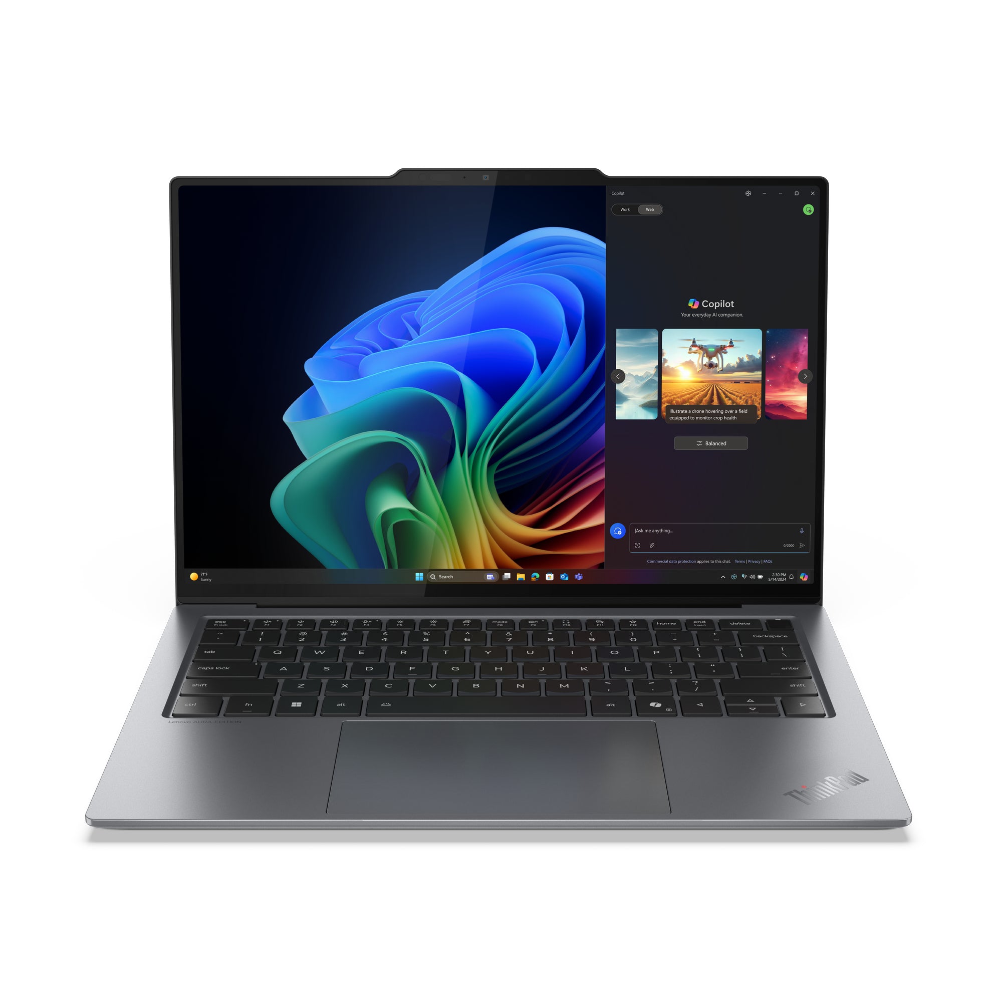 ThinkPad X9-14 Gen 1 Copilot+ PC Intel Core Ultra 7 258V Portátil 35,6 cm (14") Pantalla táctil 2.8K 32 GB LPDDR5x-SDRAM 1 TB SSD Wi-Fi 7 (802.11be) Windows 11 Pro Español Gris