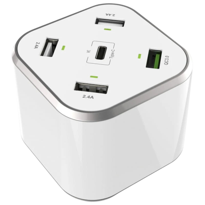 Aisens ASCH-5PQC-W 48W USB Tipo-C 4xUSB Blanco - Cargador de Mesa