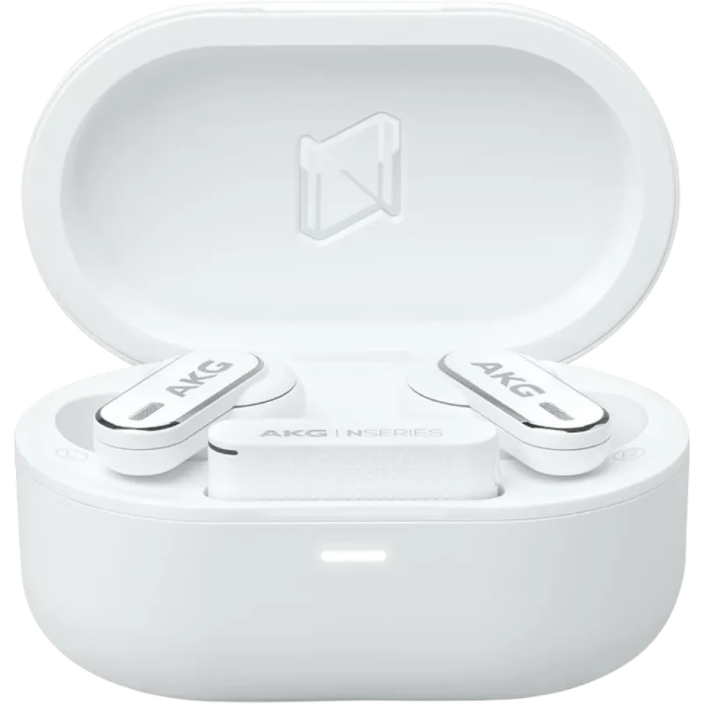 AKG N5 Hybrid  Blanco- Auriculares TWS con Dongle USB-C 2.4GHz y Sonido Hi-Res