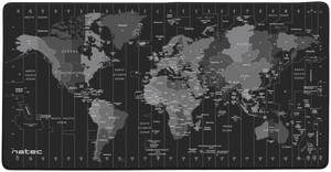 NATEC Time Zone Map Maxi Negro, Gris