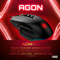 Ratón Gaming AOC AGON 16000 DPI RGB Negro AGM600B
