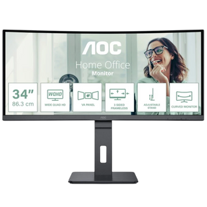 AOC CU34P3CV 34  WQHD VA UltraWide Curvo 100 Hz Negro