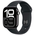 Apple Watch Series 10 GPS + Cellular 42mm Aluminio Negro con Correa Deportiva S/M