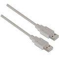 Cable USB 2.0 Aisens A101-0022/ USB Macho - USB Macho/ Hasta 2.5W/ 60Mbps/ 2m/ Beige