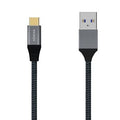 Cable USB 3.1 Tipo-C Aisens A107-0633/ USB Tipo-C Macho - USB Macho/ Hasta 27W/ 1250Mbps/ 2m/ Gris