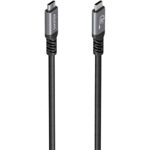 Cable USB 3.2 Tipo-C Aisens  A107-0992/ USB Tipo-C Macho - USB Tipo-C Macho/ Hasta 60W/ 5Gbps/ 10m/ Negro