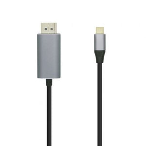 Cable DisplayPort Aisens A109-0394/ USB Tipo-C Macho - DisplayPort Macho/ Hasta 27W/ 1250Mbps/ 80cm/ Negro