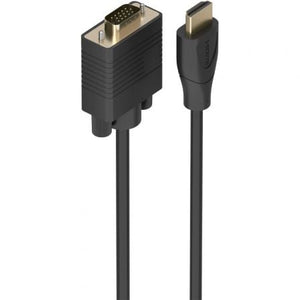 Cable Conversor Aisens A122-1012 SVGA Macho/ HDMI Macho/ 2m/ Negro