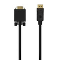 Cable Conversor Aisens A125-0552/ DisplayPort Macho - VGA Macho/ Hasta 5W/ 2300Mbps/ 1m/ Negro