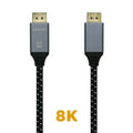 Cable DisplayPort 1.4 8K Aisens A149-0438/ DisplayPort Macho - DisplayPort Macho/ 3m/ Negro Gris