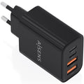 Cargador de Pared GaN Aisens A110-1028/ 2xUSB Tipo-C/ 2xUSB/ 32W/ Negro