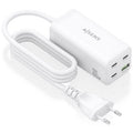 Cargador Sobremesa GaN Aisens ASCH-100W4P053-W/ 3xUSB Tipo-C/ 1xUSB/ 100W